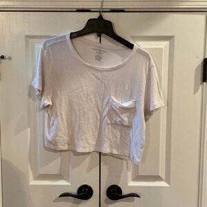 American Eagle Outfitters White Crop Top